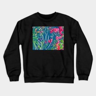 Multi Garden print with daisies and roses Crewneck Sweatshirt